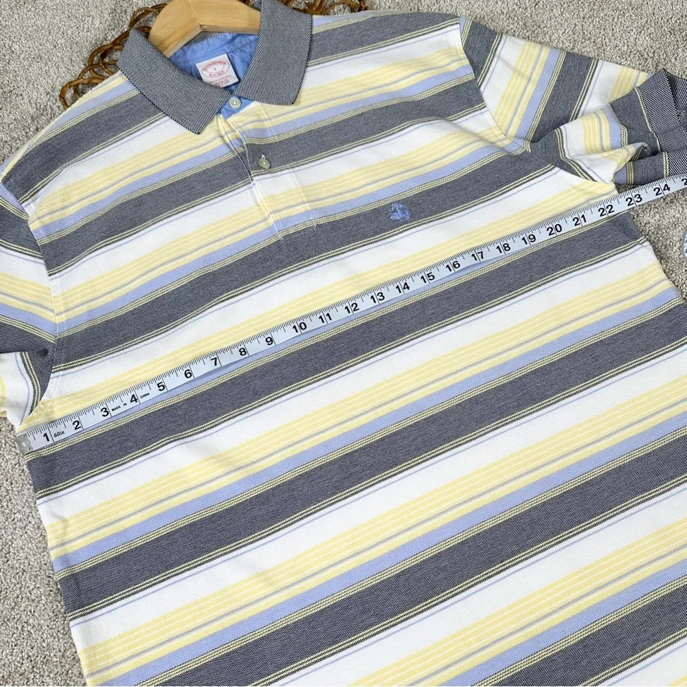 Brooks Brothers Men’s Bundle (2) Performance Cotton Polo Shirt Striped Size L - Picture 9 of 15